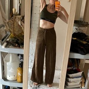 Brain Dead Brown Cropped Corduroy Pants Size 24